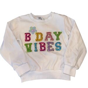 Lola + The Boys Colorful B'Day Vibes Sweatshirt